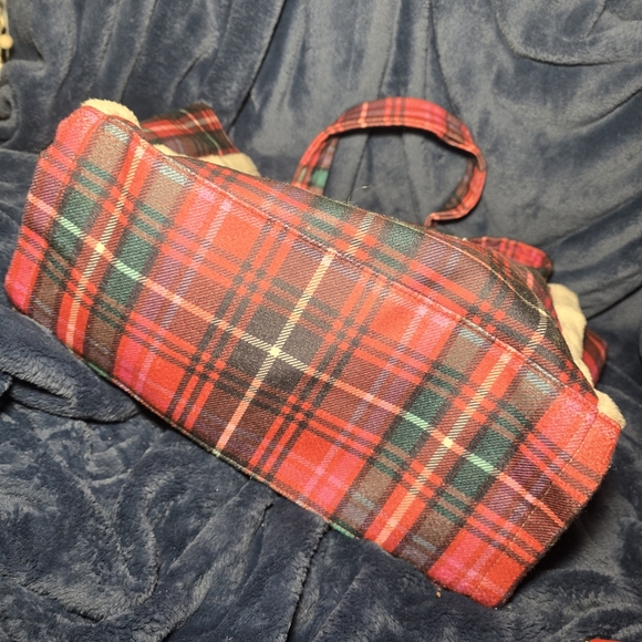 Victoria’s Secret Tote Bag Red Plaid Christmas Holiday 2022 - Picture 4 of 6